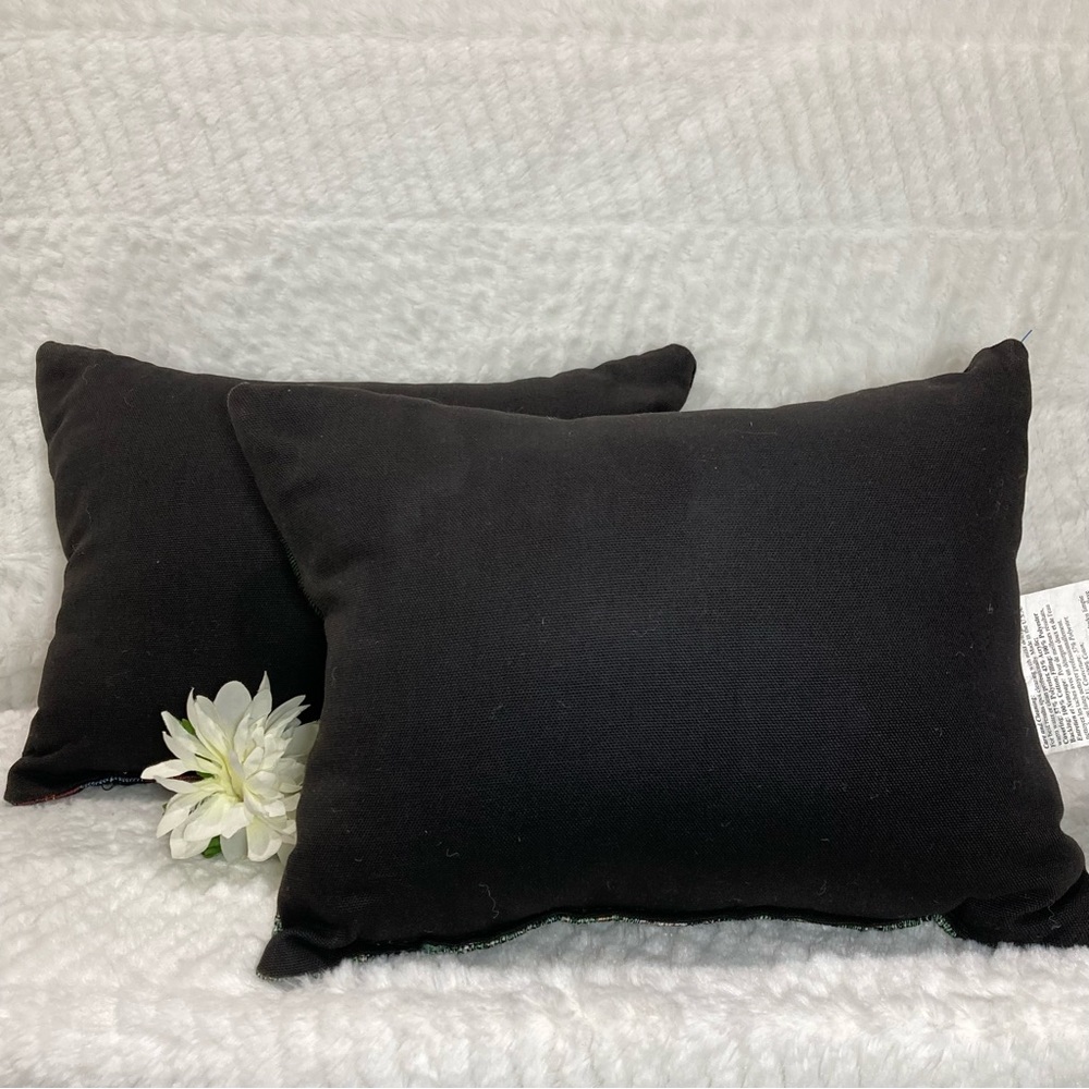 Good Housekeeping Mohawk Accent Pillows Labradors Set 2 Canvas Black NEW - Picture 6 of 6
